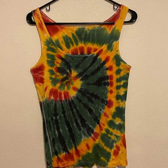 Faded Glory Tie Dye Ribbed Tank Top Size XL - Picture 3 of 3